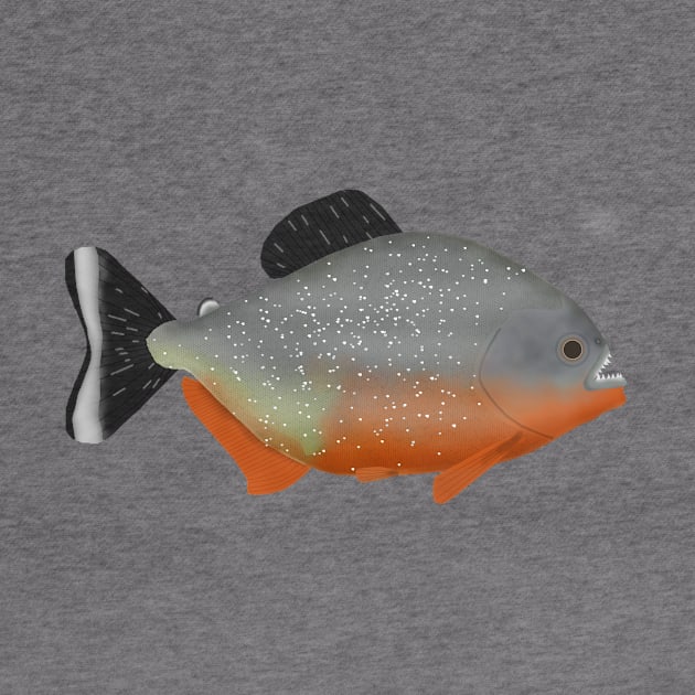 Red-bellied piranha by FishFolkArt